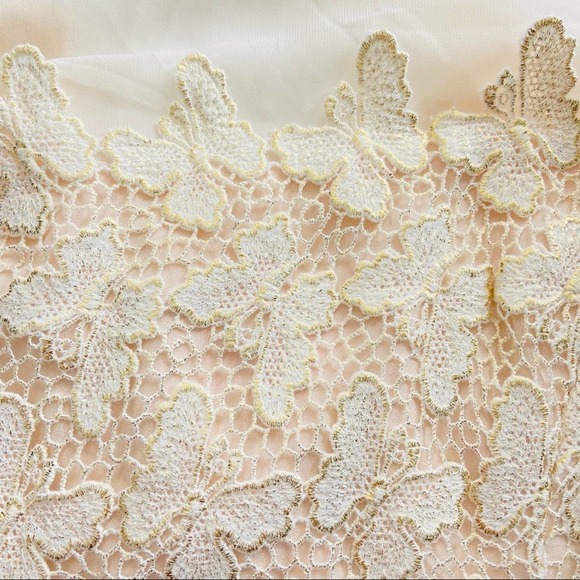 Lilly Pulitzer Fulton Dress Gold Metallic Papillon Lace - Picture 14 of 14